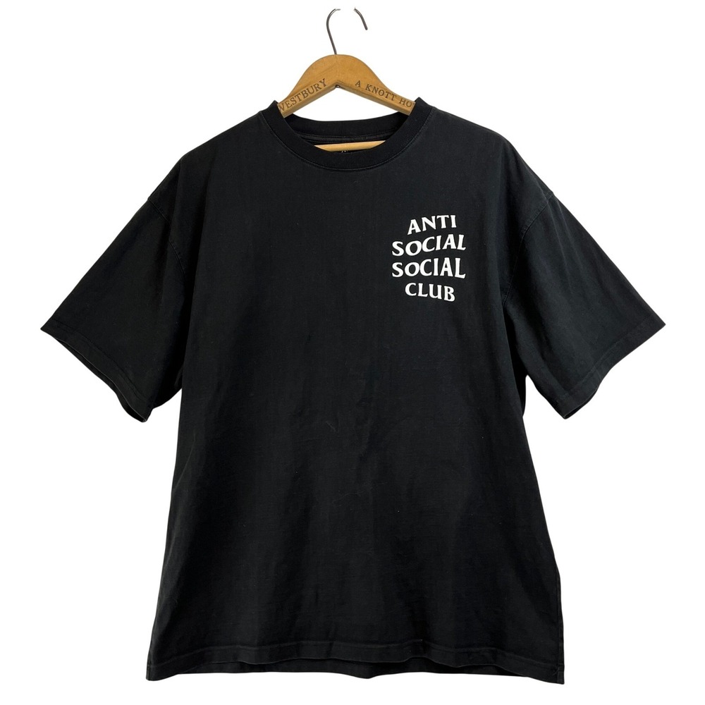 Anti Social Social Club Mens Logo Graphic T-Shirt Black Large ASSC Made in USA